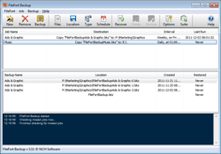 Más capturas de pantalla del software de copias de seguridad