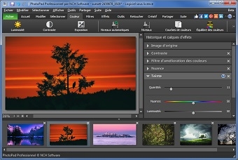 Capture d'écran de PhotoPad logiciel éditeur photo